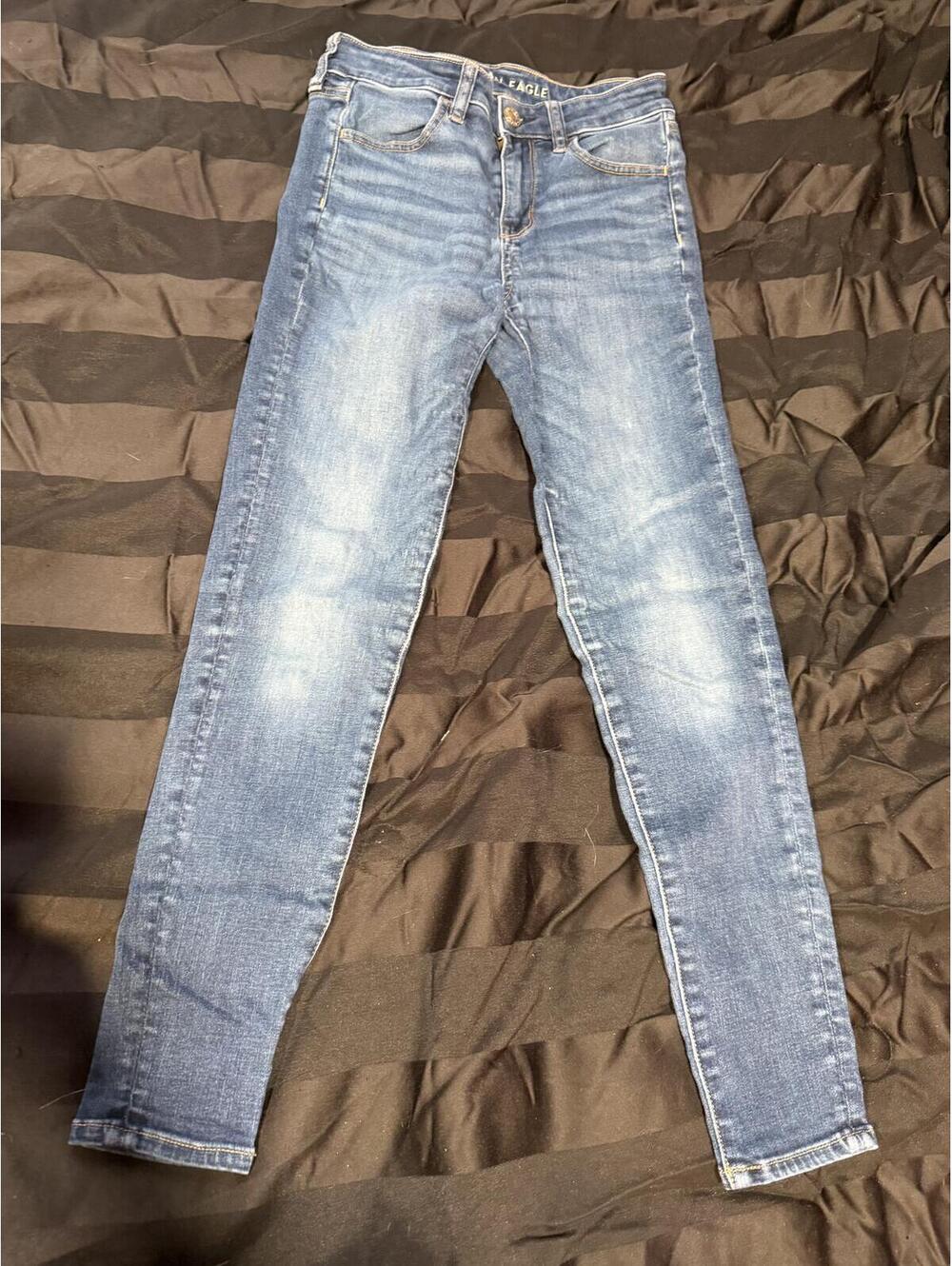 American Eagle Hi-Rise‎ Jegging Light Wash Skinny Jeans Size2 Regular